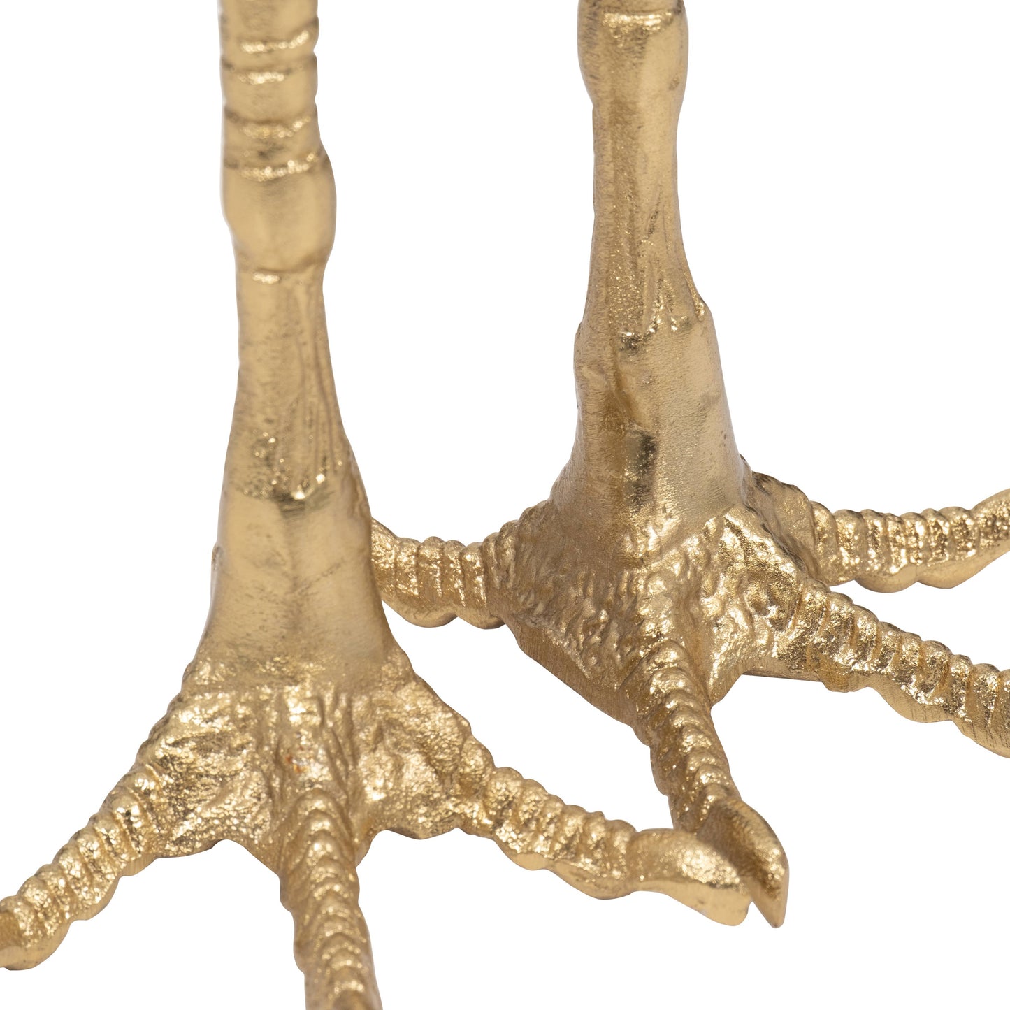Metal Bird Feet Holding Clear Ball - Gold, 8 in.