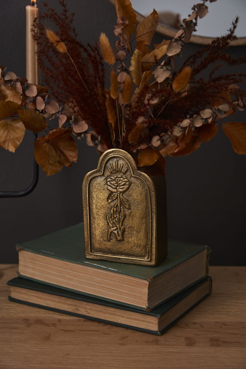 Til Death Budvase – Gothic Black Metal Vase (6")