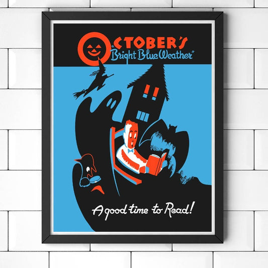 11'' x 14'' October A Good Time to Read WPA Halloween Print
