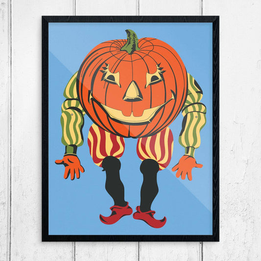 8" x 10 Halloween Pumpkin Head Print