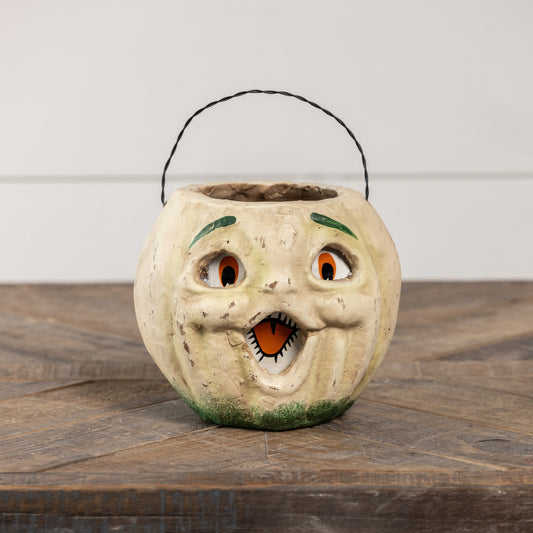 Primitive Choir Boy Pumpkin Lantern – Vintage-Style Pumpkin Bucket