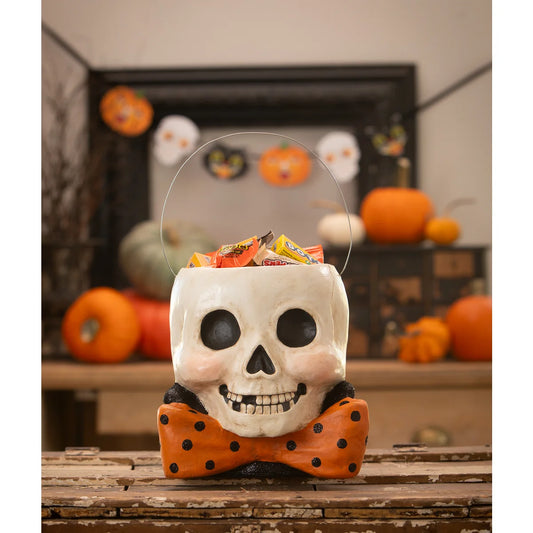 Mr. Albert Skully Bucket – Vintage-Style Skeleton by Bethany Lowe