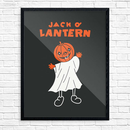 8" x 10 Halloween Jack O Lantern Ghost Boy Print